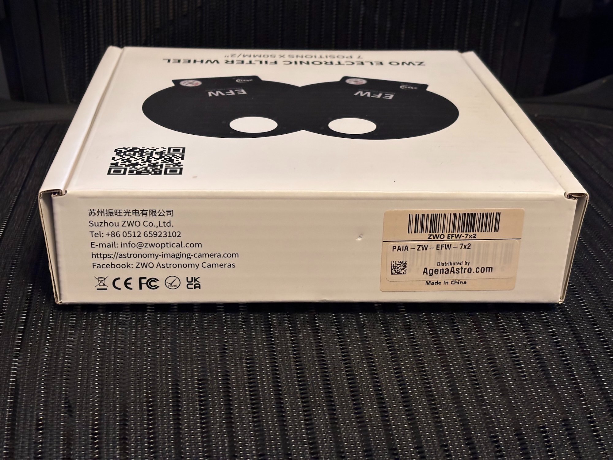 ZWO EFW Electronic Filter Wheel 7x50mm/2"